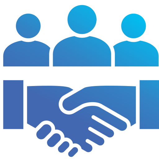 icon of handshake and people representing onboarding